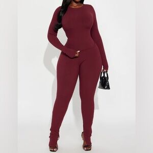 Jessika Burgundy Snatched Backless Coord Set NEW 🏷️